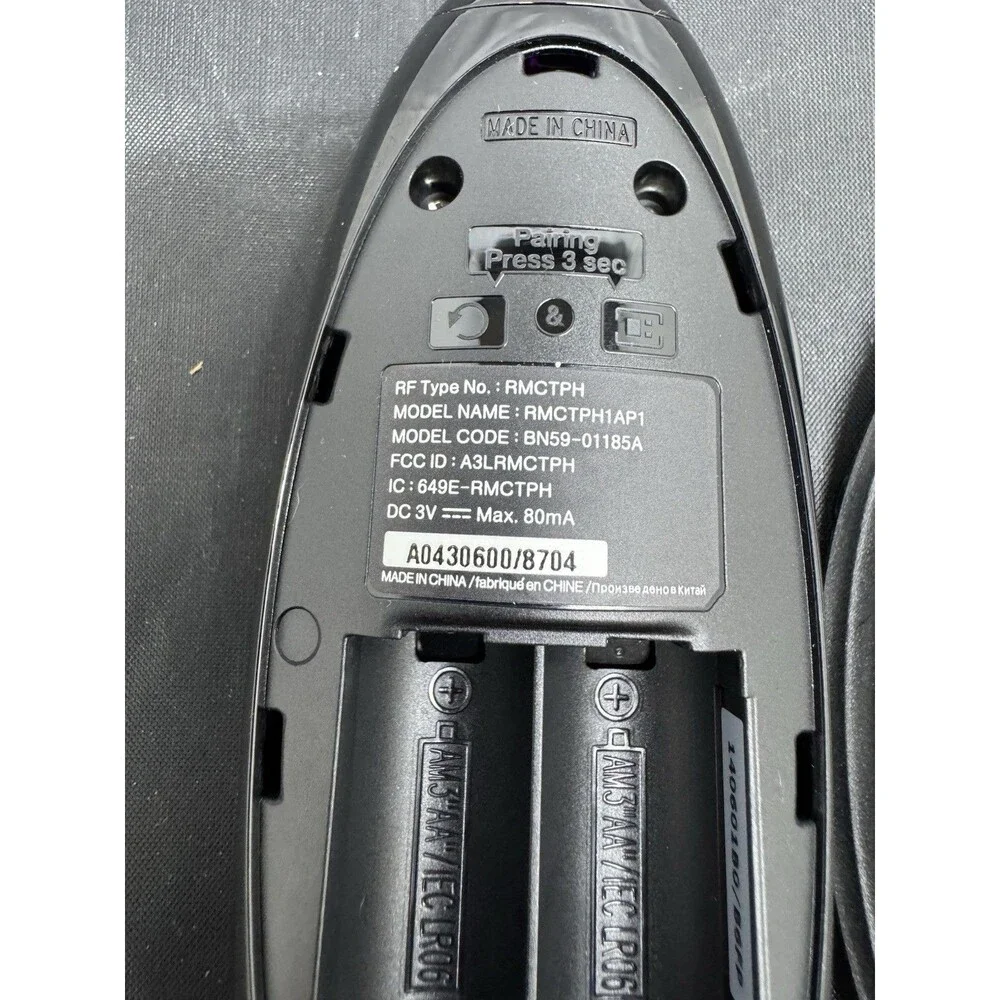 Samsung OEM Black Remote Model Name RMCTPH1AP1 / Model Code BN59-01185A